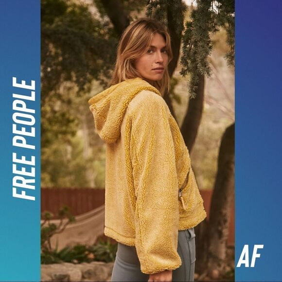 FREE PEOPLE MOUNTAIN AIR FLEECE JACKET NWT NEW SABLE LARGE - Picture 8 of 9